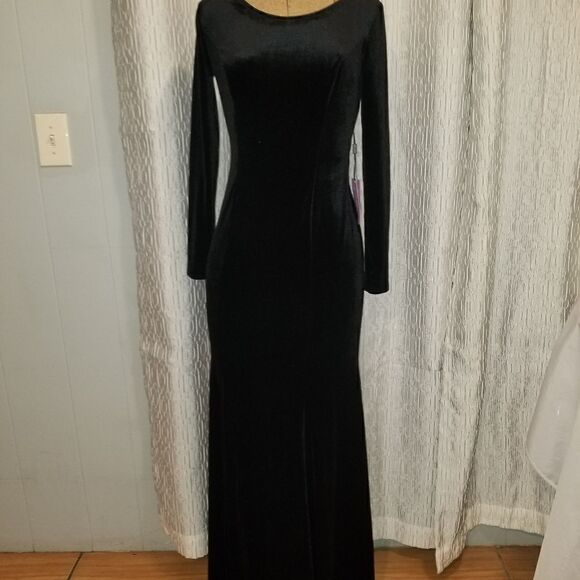 NWT TPonline Velvet Mermaid Prom Dress Long Evening Party Dress - Picture 4 of 15